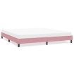Estructura de cama sin colchón terciopelo rosa 200x210 cm