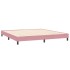 Estructura de cama sin colchón terciopelo rosa 200x210