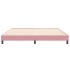 Estructura de cama sin colchón terciopelo rosa 200x210
