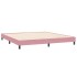 Estructura de cama sin colchón terciopelo rosa 200x210