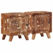 Mesilla de noche 2 uds 40x32x46 cm madera maciza reciclada