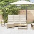 Sofá de jardín reclinable con cojines en forma de L