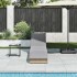 Tumbona plegable con cojín y espacio beige ratán