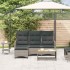 Sofá de jardín reclinable con cojines en forma de L