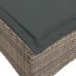 Sofá de jardín reclinable con cojines en forma de L