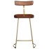 Taburetes de barra 2 uds 49x43x88 cm madera maciza de