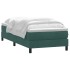 Cama box spring con colchón terciopelo verde oscuro 90x210