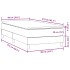 Cama box spring con colchón terciopelo verde oscuro 90x210