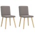 Sillas de comedor 2 unidades tela gris