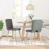 Sillas de comedor 2 unidades tela gris