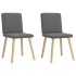 Sillas de comedor 2 unidades tela gris
