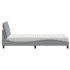 Cama con colchón tela gris claro 90x190