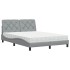 Cama con colchón tela gris claro 120x200