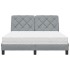 Cama con colchón tela gris claro 120x200