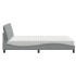 Cama con colchón tela gris claro 120x200