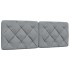 Cama con colchón tela gris claro 120x200