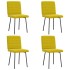 Sillas de comedor 4 unidades terciopelo