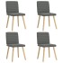 Sillas de comedor giratorias 4 unidades tela gris
