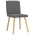 Sillas de comedor giratorias 4 unidades tela gris