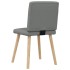 Sillas de comedor giratorias 4 unidades tela gris