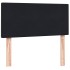 Cama box spring con colchón terciopelo negro 90x220
