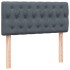 Cama box spring con colchón terciopelo gris oscuro 90x210
