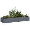 Jardinera acero gris antracita 280x80x40 cm