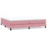 Cama box spring sin colchón rosa terciopelo 200x210