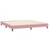 Cama box spring sin colchón rosa terciopelo 200x210