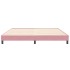 Cama box spring sin colchón rosa terciopelo 200x210