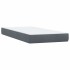 Cama box spring con colchón terciopelo gris oscuro 90x220