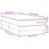 Cama box spring con colchón terciopelo gris oscuro 90x220