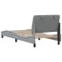 Estructura de cama sin colchón tela gris claro 90x190