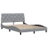 Estructura de cama sin colchón tela gris claro 120x200