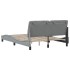 Estructura de cama sin colchón tela gris claro 120x200