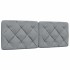 Cama sin colchón tela gris claro 140x200