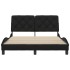 Cama sin colchón tela negro 140x200