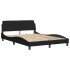 Cama sin colchón tela negro 140x200
