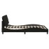 Cama sin colchón tela negro 140x200