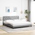 Cama sin colchón tela gris claro 180x200
