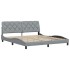 Cama sin colchón tela gris claro 180x200