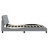 Cama sin colchón tela gris claro 180x200