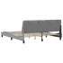 Cama sin colchón tela gris claro 180x200