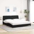Cama sin colchón tela negro 180x200