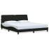Cama sin colchón tela negro 180x200