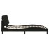 Cama sin colchón tela negro 180x200
