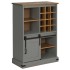 Vinoteca  HALDEN con botelleros y puerta corredera gris