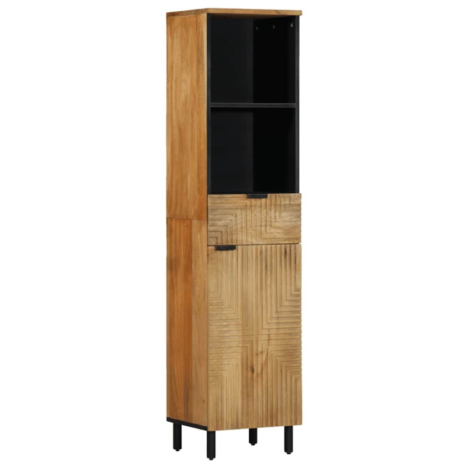 Mueble de baño de madera maciza de mango marrón 38x33x160