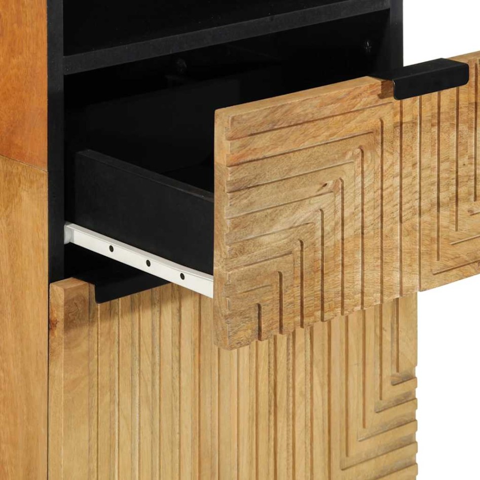 Mueble de baño de madera maciza de mango marrón 38x33x160