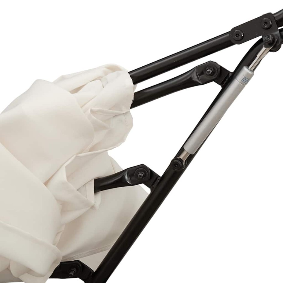 Tumbona cama de jardín con capota y cojines ratán